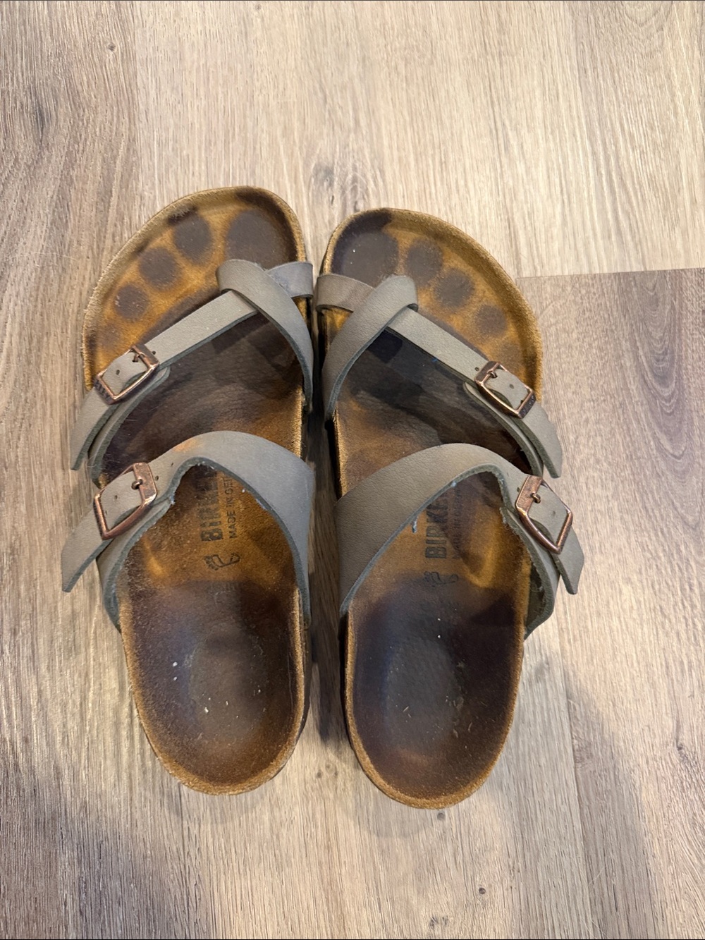 Birkenstock Kids Olive Double Buckle Sandals